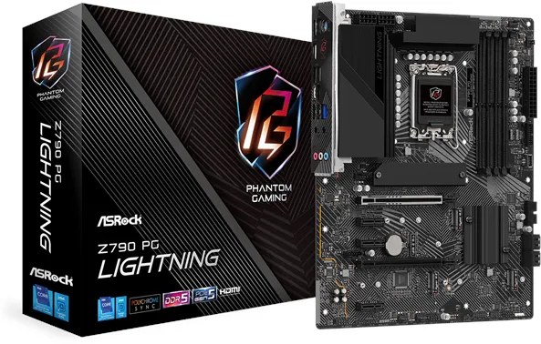 ASRock Z790 PG Lightning Hovedkort - Intel Z790 - Intel LGA1700 Socket - DDR5 RAM - ATX