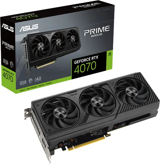 ASUS GeForce RTX 4070 Prime - 12GB GDDR6X RAM - Skjermkort
