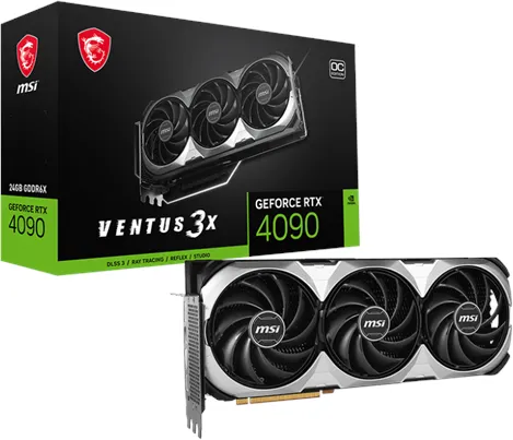 MSI GeForce RTX 4090 VENTUS 3X E OC - 24GB GDDR6X RAM - Skjermkort